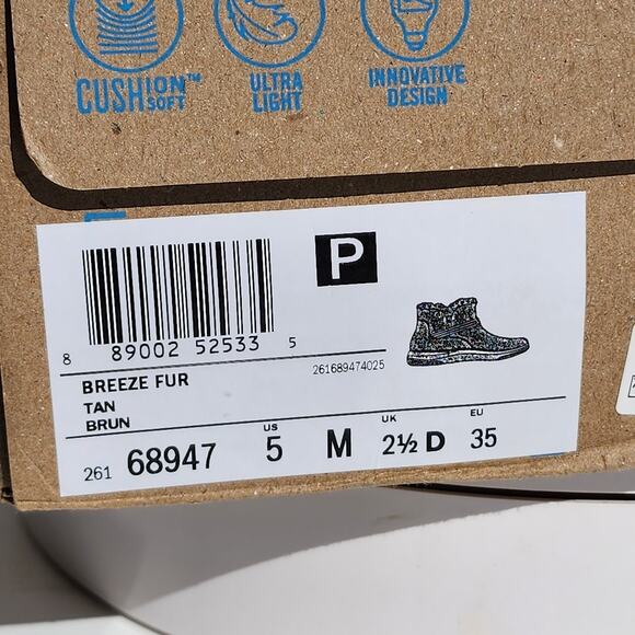 NEW - Clarks Women's Breeze Faux Fur Booties - Size 5 M - Dark Tan/ Brown - Picture 9 of 9